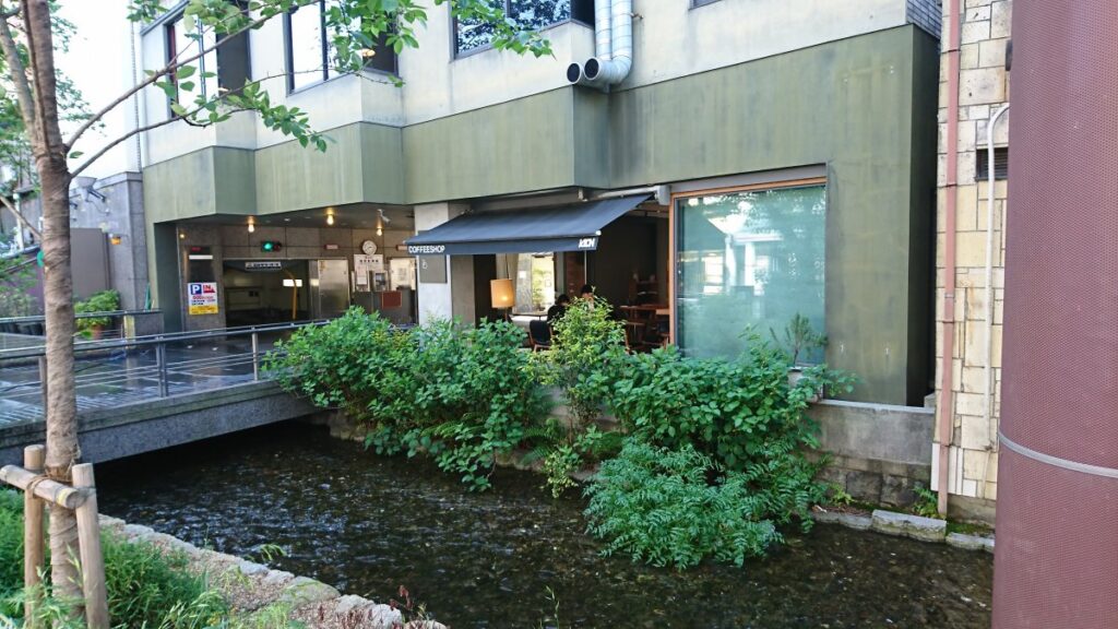 A café along the Takase River