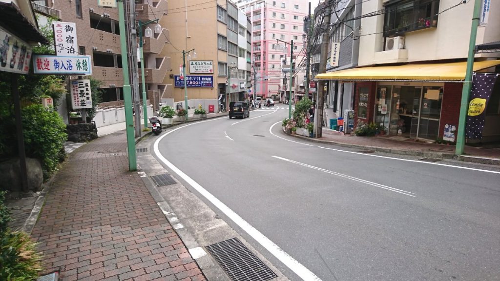 The downhill slope in Atami