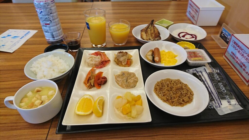 Oedo Onsen Monogatari's breakfast buffet