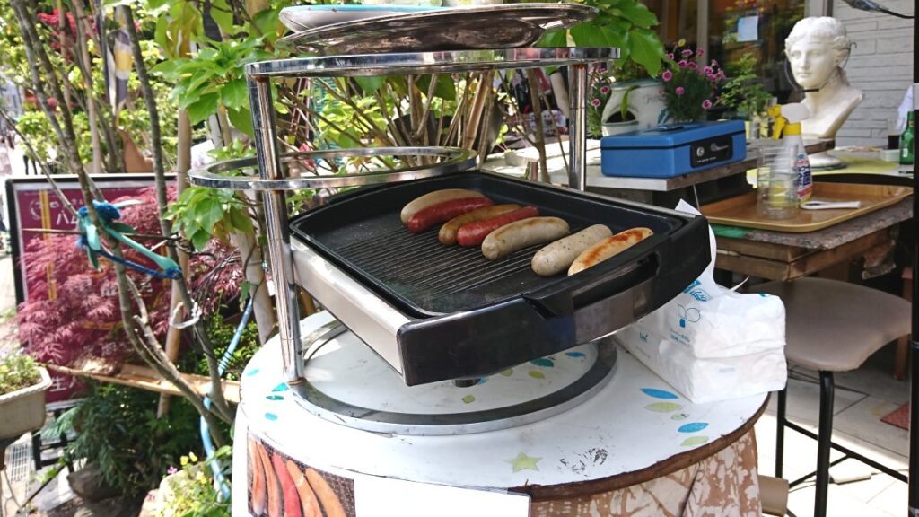 Sausages sold on the street