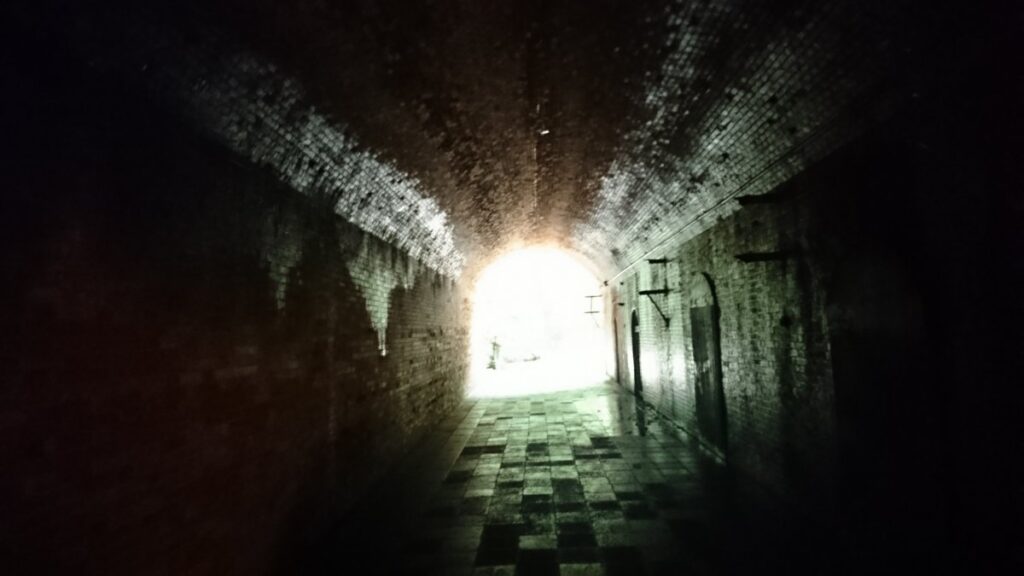 Inside the tunnel