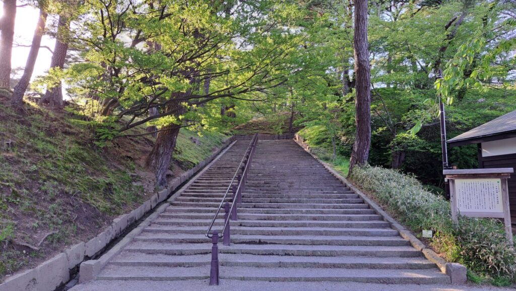 Stairs leading to the main gate
