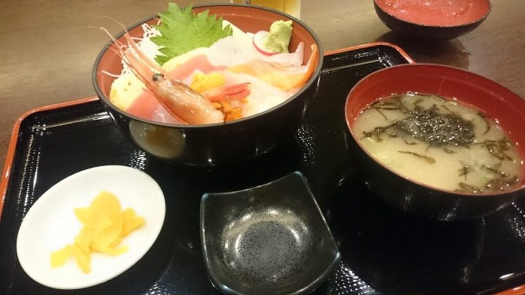 Seafood Bowl at New Chitose Airport Onsen