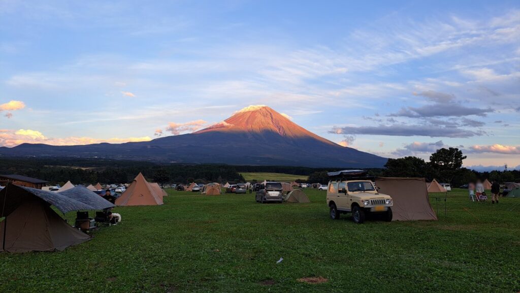 Gazing in awe at Mount Fuji