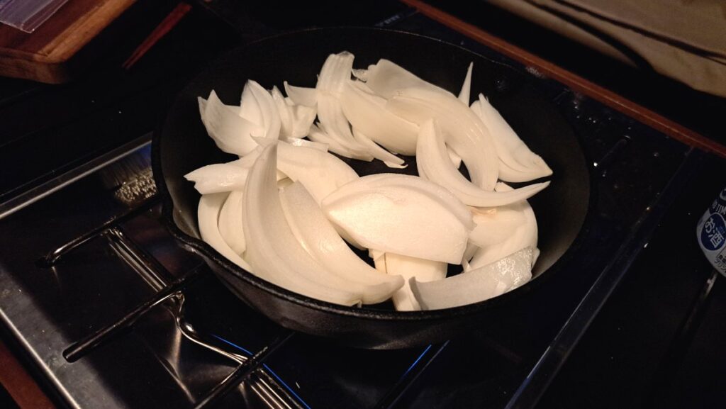 Campsite meal (onion)