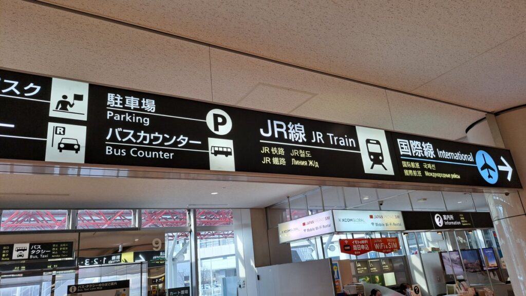 The information board above