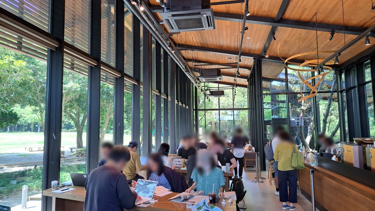 Inside a Starbucks store