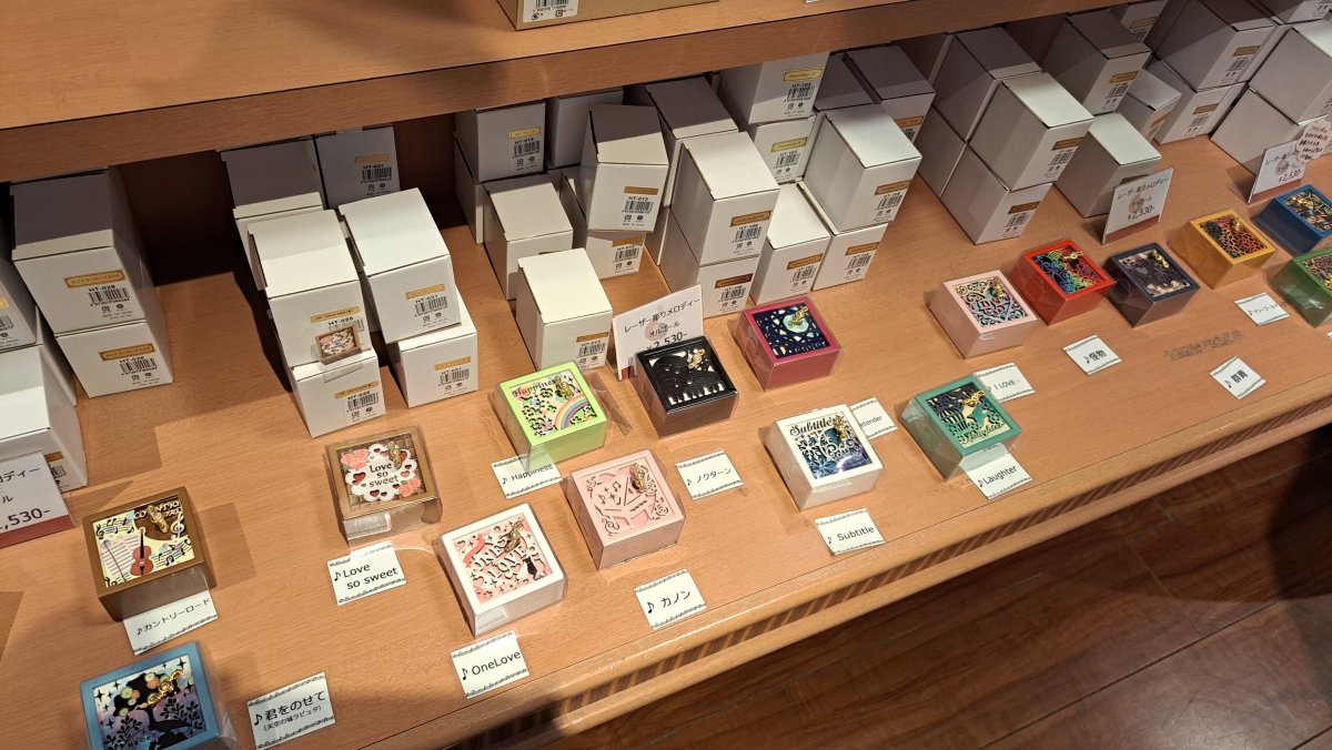Souvenirs from the Music Box Museum