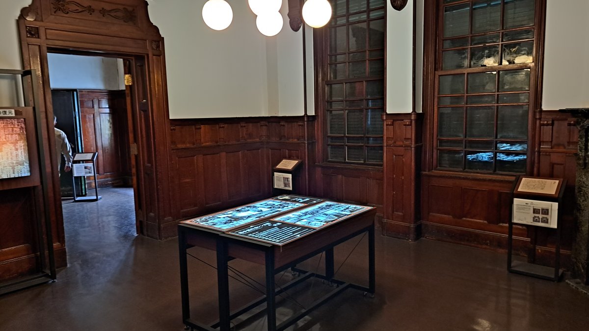 Interior view of the second floor of the Red Brick Building.