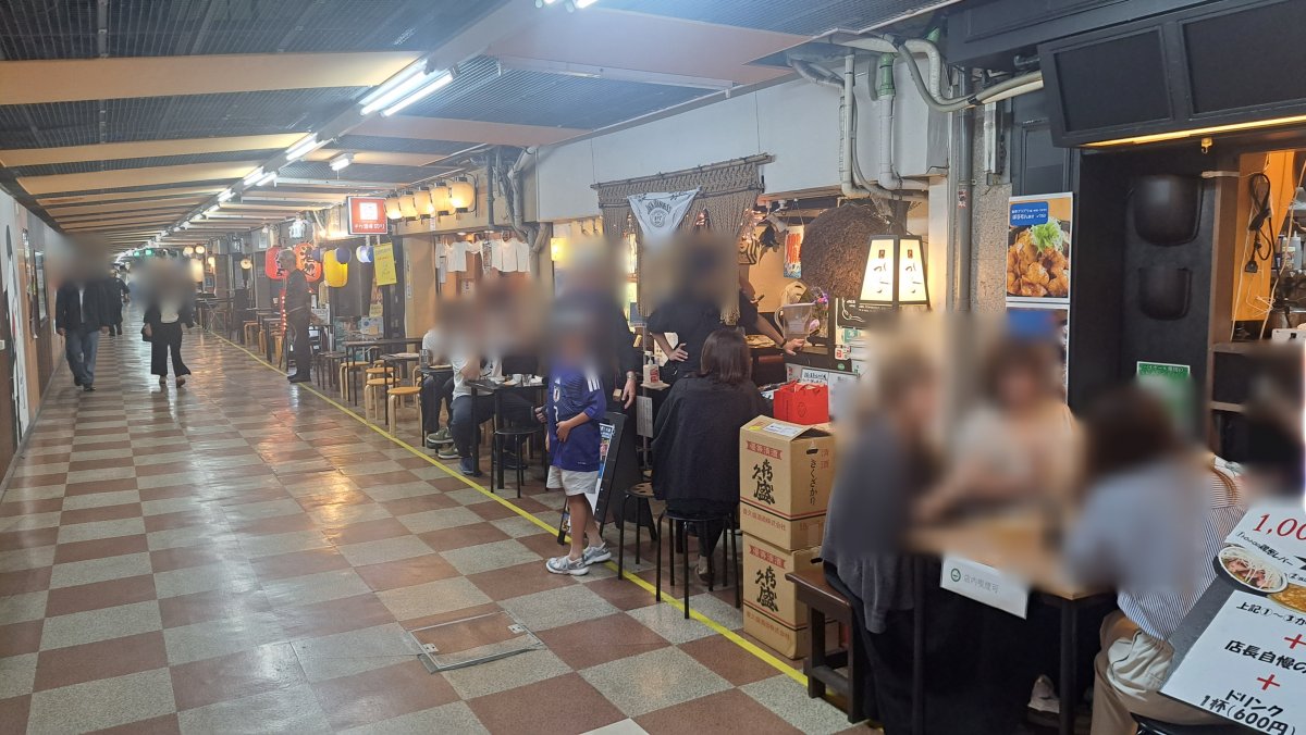 The atmosphere of Fushimi Underground Street