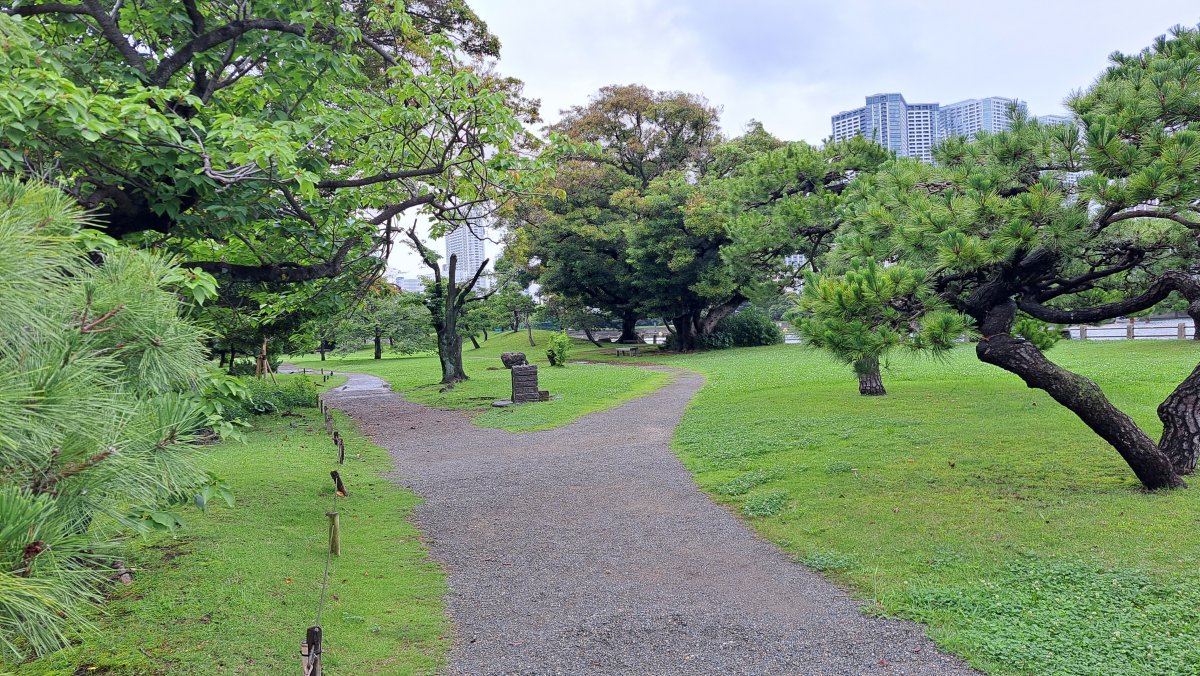 Walking paths in Hama-rikyu Gardens