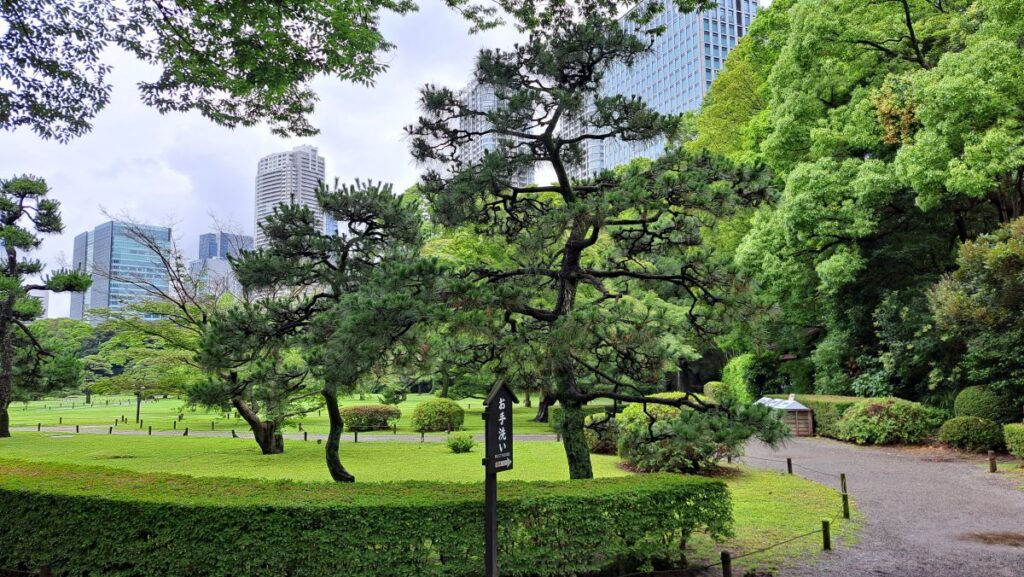 Inside the Hama-rikyu Gardens