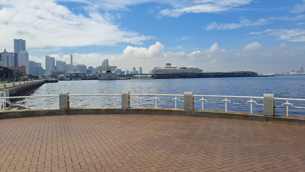 Yokohama's Osanbashi Pier viewed from Yamashita Park