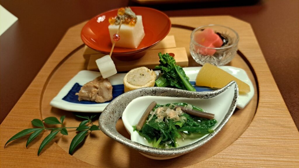 Appetizer for the sukiyaki course