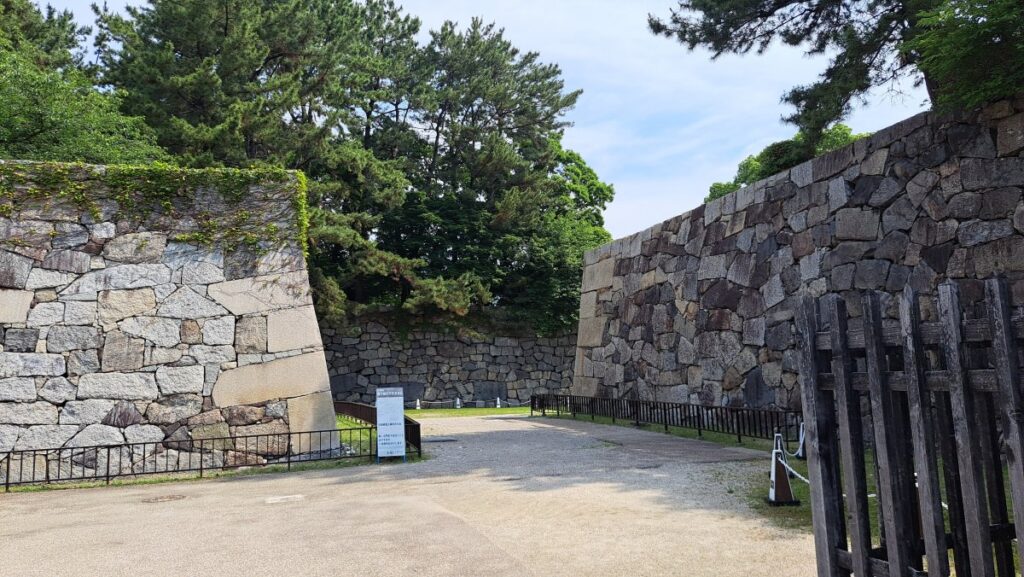 The stone walls of Nagoya Castle