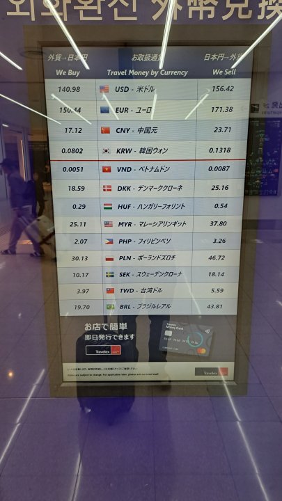 羽田空港の両替所