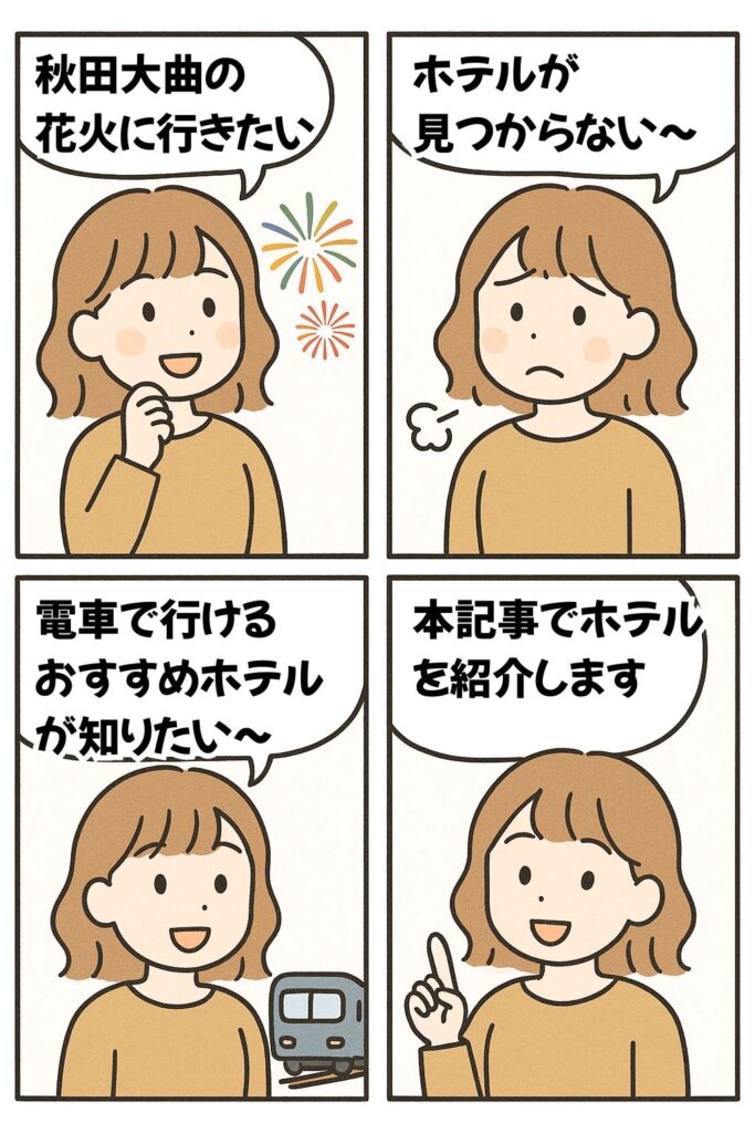 大曲ホテル探しの漫画