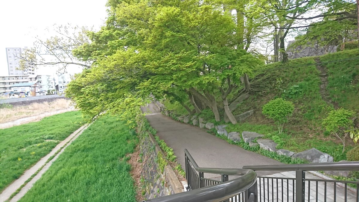 中津川と盛岡城跡公園
