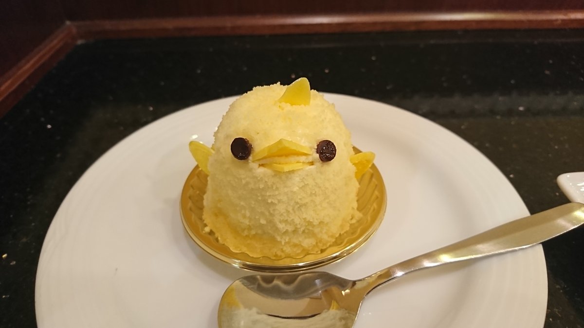 お皿に乗った定番ぴよりん